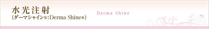 水光注射（ダーマシャイン®：Derma Shine®）